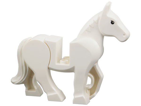 Horse, Movable Legs with Black Eyes with Eyelashes Pattern (Aragorn)
