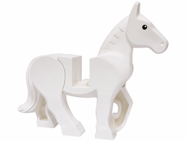 Horse, Movable Legs with Black Eyes Pattern (Shadowfax)