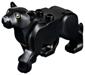 Cat, Large (Panther) with Lime Eyes and Dark Bluish Gray Nose Pattern