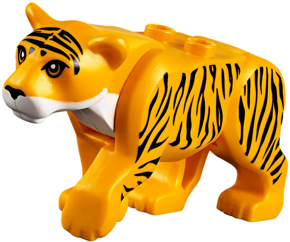 Cat, Large (Tiger) with Black Eyes, Nose and Stripes, White Muzzle and Chest Pattern